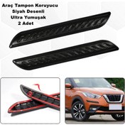 Resim caraks Tampon Koruyucu Plastik Ultra Yumuşak Şekil Alabilen Siyah Desenli 2 Parça 1. Kalite - caraks 