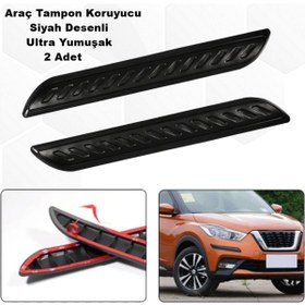 Resim caraks Tampon Koruyucu Plastik Ultra Yumuşak Şekil Alabilen Siyah Desenli 2 Parça 1. Kalite - caraks 