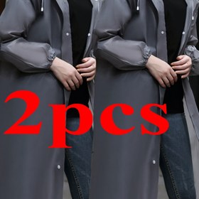 Resim Yetişkin Yağmurluk, Rüzgar Geçirmez EVA Kalınlaştırılmış Tulum, Seyahat, Açık Hava Bisikleti, Fermuarlı Taşınabilir Yağmurluk, Yürüyüş, Taşınabilir Yetişkin Kadın Yağmurluk 