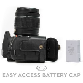 Resim MegaGear MG1170 Nikon D5600, D5500 Deri Kamera Kılıfı 