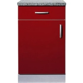 Resim T Designo Tdesigno Boran Mutfak Çekmeceli Alt Modül -Çok Amaçlı DOLAP60 cm Kırmızı 