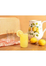 Resim Madame Coco Musette White Leaves 4'Lü Meşrubat Bardağı Seti 365 ML 