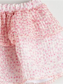 Resim LC Waikiki LCW Kids Pembe Beli Lastikli Çiçekli Kız Çocuk Etek 