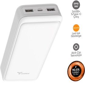Resim Lucatech Asus ZenBook 13 / ZenBook 14 / ZenBook 15 uyumlu 25.000 mAh 48W TURBO Şarj Powerbank 