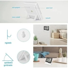 Resim Hakay Dijital Termometre Higrometre, Büyük LCD Ekran, Iç Mekan Kullanımı 