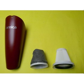Resim Arnica Merlin Pro Kırmızı Süpürge Gövdesi + Merlin Hepa Filtre 