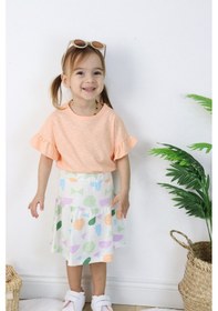 Resim Harika Kids Kız Çocuk Geometrik Desen Etekli Takım 001 