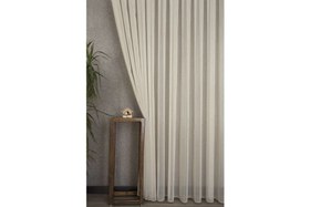 Resim MASSARELLİ ÇİZGİLİ TÜL BEJ 1-2 SEYREK PİLE 200X260 