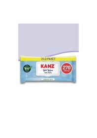 Resim Kanz Natural Care Islak Mendil 3'Lü Paket 270 Yaprak 