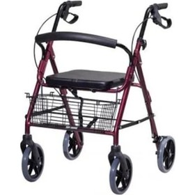 Resim Sepetli Arkalıklı Tekerlekli Yürüteç Walker Ekonomik Rollator Hasta Yaşlı Yürüteci 