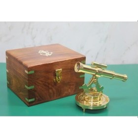 Resim Ahşap Kutulu Pusulalı Dürbün 