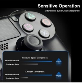 Resim Ankatek Yed Usb Taşınabilir Springsun Şarj Edilebilir Gamepad, Pc/ps-4/ps3/p4 Oyun Kontrolcüsü, Kablosuz Bluetooth Konsol Kolu - 128g-yellow 