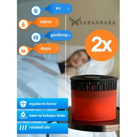 Resim Saban Saban nem Alıcılı ve Rutubet Giderici Aparat - 500 gr -Üçgen Kırmızı Meyve 2'li 