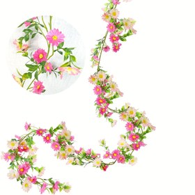Resim 1/2 adet Papatya simülasyon çiçek sarmaşığı, düğün, doğum günü, Sevgililer Günü, Mezuniyet sezonu ve ilkbahar/yaz ev dekorasyonu için uygun sentetik taş 