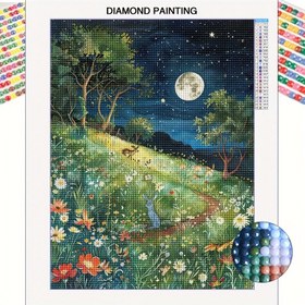 Resim 1 Adet, Yetişkinler İçin 5D Elmas Boyama Seti, Manzara Tam Taşlı Sanat Kiti, Yuvarlak Elmas DIY Projesi, Başlangıç Seviyesi ve Hobi Tutkunları İçin Mozaik Dekoratif Duvar Sanatı, Çerçevesiz Ev Dekoru Hediye, Yatak Odası veya Oturma Odası İçin Uygun, 29.97cm x 40.13cm 
