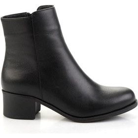 Resim Siyah Hakiki Deri Kadın Bot & Bootie K02208022003 Siyah 