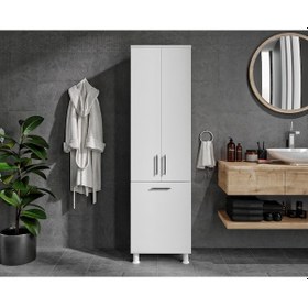 Resim Sezar Kirli Sepetli Banyo Dolabı Çok Renkli 