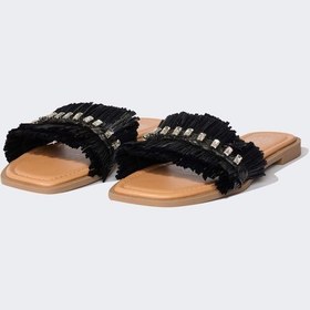 Resim DeFacto Kadın Taşlo Tek Bantlı Düz Taban Terlik E2497AX25SMBK23 Siyah 