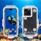 Resim Cloudstore İphone Uyumlu 16 Pro Max Şeffaf Su Geçirmez 40m Dalış Kılıfı Video Ve Fotoğraf Çekimi 
