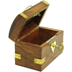 Resim Kumbara Kilitli Ahşap Kutu Kumbara Hediyelik 
