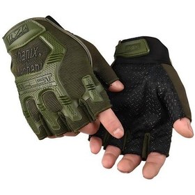 Resim Mechanix Yarım Parmak Eldiven- Taktik Destekli Kadın&erkek Unisex Eldiven Xl-haki Haki 