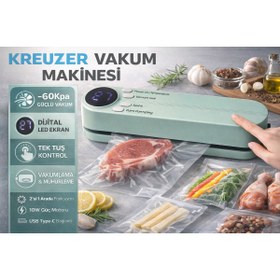 Resim KREUZER Dijital Ekranlı Vakum Makinesi - Gıda Saklama ve Paketleme 