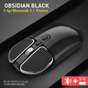 Resim Jingyi Küçük Orta El Mini Kablosuz Fare 2.4g Bluetooth Bilgisayar Dizüstü Dizüstü Macbook Pad Tablet Şarj Edilebilir Sessiz Mause (Yurt Dışından) 