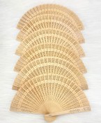 Resim ZEYMERADE Bambu Oymalı Gelin Nedime Yelpazesi, Bride To Be Bekarlığa Veda Partisi Kına Hediye Yelpaze 1 Adet 