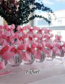 Resim 15 Adet Tırtıklı Cam Şişe İncili Kolonya Söz, Nişan, Düğün, Kına, Nikah,hediyelik 