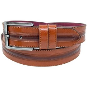 Resim Süzer Deri Taba Suni Deri Ortası Desenli Model 4 Cm.lik Spor Kemer - 9023-52-22rl Taba 