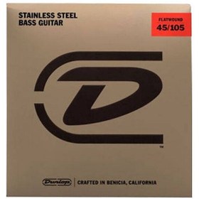 Resim Jim Dunlop Flat Wound 4 Telli Bas Gitar Teli (45-105) 