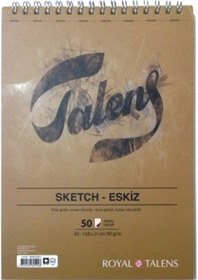 Resim Talens Eskiz Çizim Bloğu Spiralli Üsten 50 Yp 90 Gr A5 