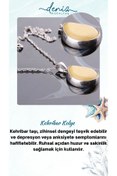 Resim Deniz Doğal Taş Sertifikalı Kehribar (FOSİLLEŞMİŞ ÇAM REÇİNESİ) Gümüş Kolye Ucu - M357 