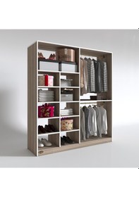 Resim Kenzlife giysi dolabı fikret 180*180*45 crd gardırop 