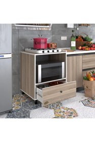 Resim Kenzlife Ocak Dolabı Nevresel Crd 85*70*60 Xlarge Çekmeceli Hazır Mutfak Klasik Setüstü Ocak İçin Sabit Tabla 