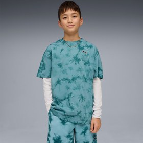 Resim Puma Essentials Relaxed Tie-Dye Çocuk Yeşil T-Shirt 