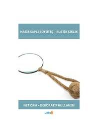 Resim Hasır Saplı Şık Büyüteç Rustik Dekoratif Araç 
