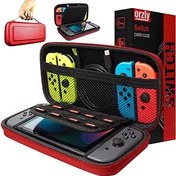 Resim Orzly Carrying case for Nintendo Switch OLED and Switch Console - Red Protective Hard Portable Travel case Shell Pouch for Nintendo Switch Console & Accessories 