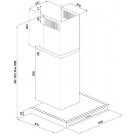 Resim Silverline 3173 Quadro Davlumbaz 