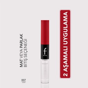 Resim Flormar Duoglam Yüksek Pigmentli & Uzun Süre Kalıcı İki Uçlu Ruj 007 Red Laugh 