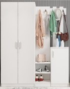 Resim Teos Portmanto Vestiyer Beyaz180 CM 