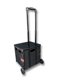 Resim Portakap 2 Tekerlekli, 55 Litre Siyah Katlanır Alışveriş Arabası 