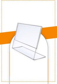 Resim Genel Markalar A4 L Tipi Yatay Masa Üstü 20'Li Paket / 2.8 Mm Şeffaf Pleksi Föylük / Broşürlük 