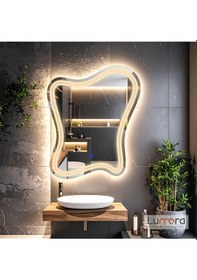 Resim Mariont Günışığı Lazer Kumlamalı Lavabo & Banyo Aynası Dokunmatik Sensörlü 91 X 110 Cm 