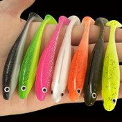 Resim 5 adet/paket Paddle Tail Swimbait, PVC Malzeme Yumuşak Yem, Tatlısu ve Tuzlu Su Balıkçılığı Aksesuarları 