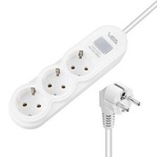 Resim VEA VA-21571 3'lü Anahtarlı 1.5 Metre Beyaz Akım Korumalı Priz 