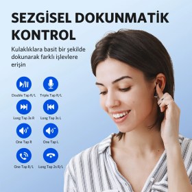 Resim Earfun Air Lite TW204 Siyah 4 Mikrofonlu Enc Ipx7 Su Geçirmezlik Bluetooth Kablosuz Kulaklık 