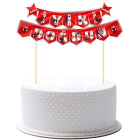 Resim Örümcek Adam Pasta Üstü Banner Tüm Yaşlar 