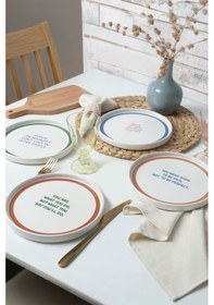 Resim Keramika Motto Line Stackable Pasta Tabağı 21 Cm 4 Adet 22645-22731-35-36 Çok Renkli 