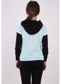 Resim Toontoy Kız Çocuk Relax Baskılı Sweatshirt Su Yeşil 
